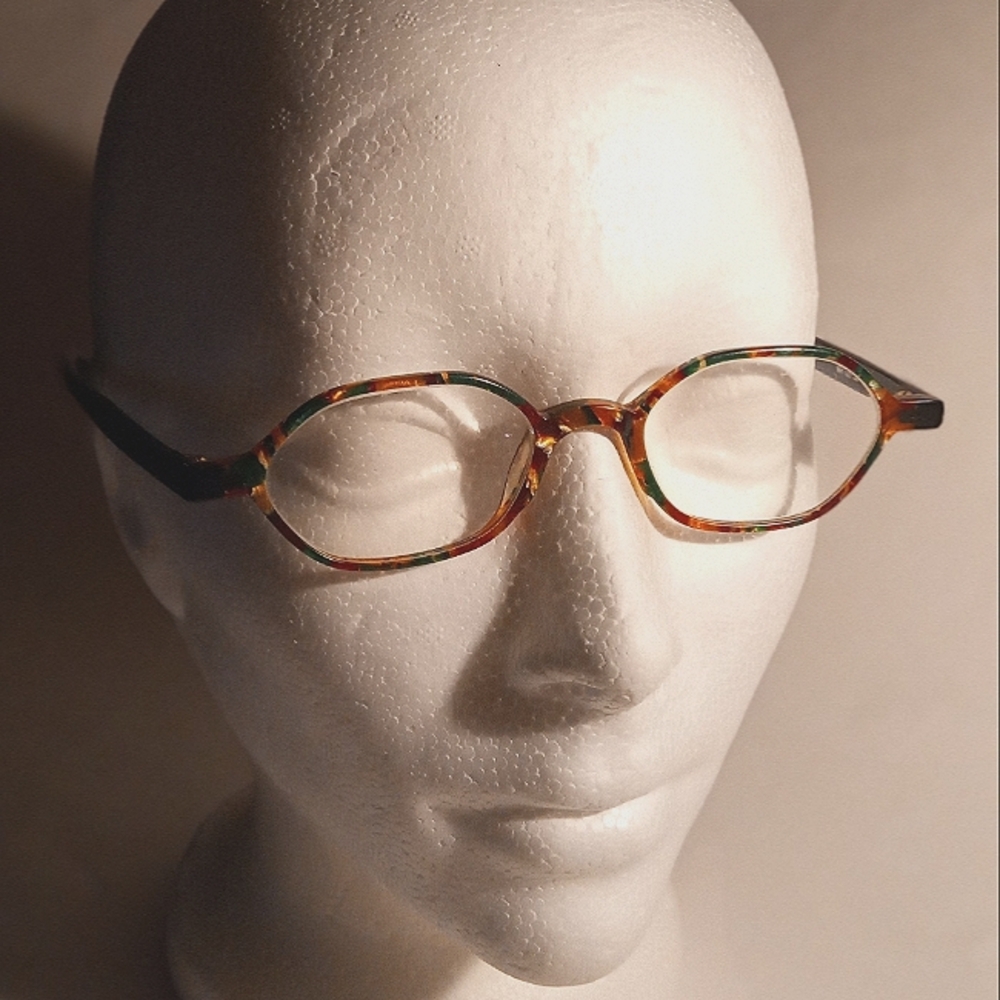 1990s Metzler Rare Artsy Unique Vintage Colorful Eyeglasses Frames
